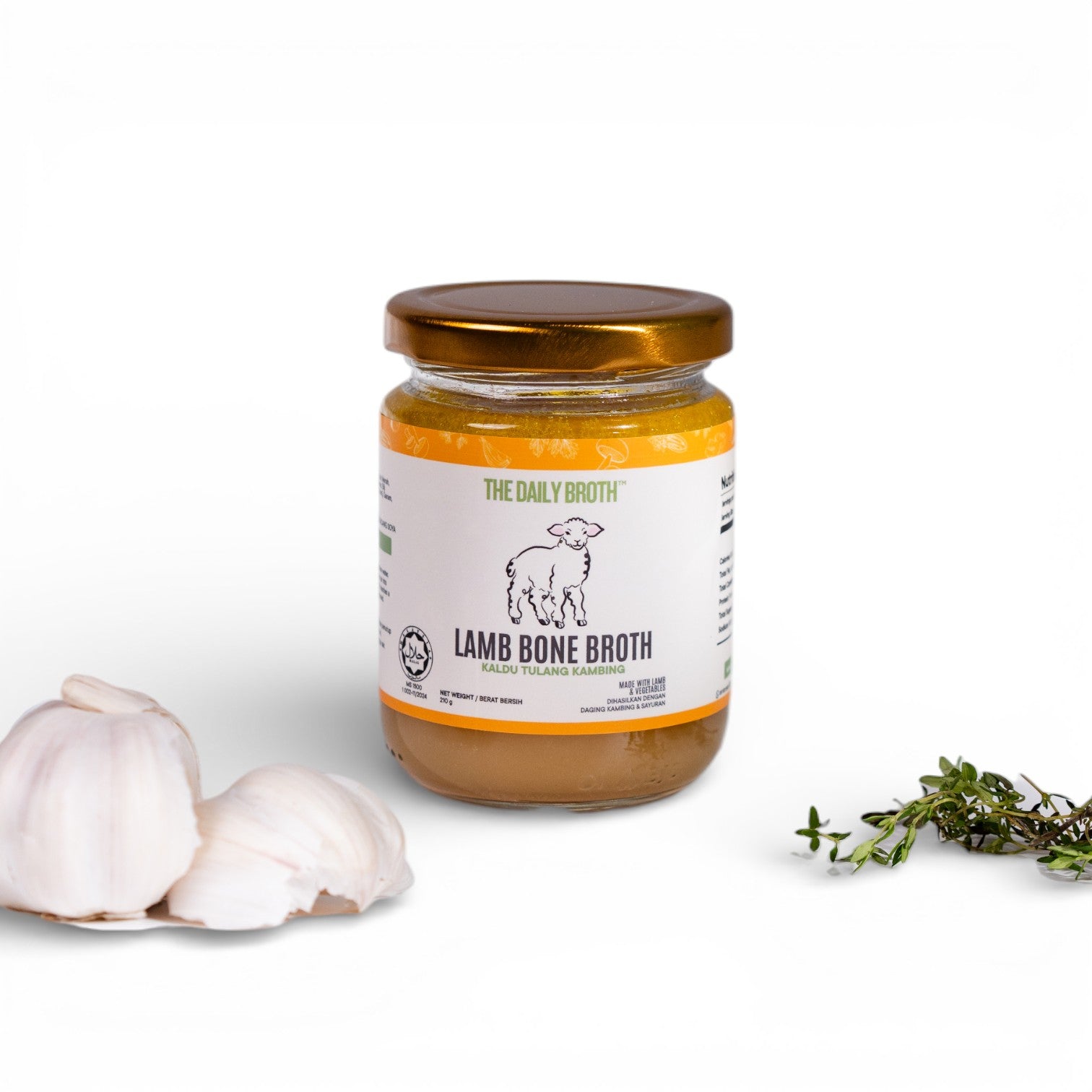 Grass Fed Lamb Bone Broth (210gm) - Frozen – The Daily Broth